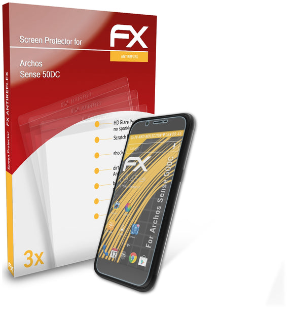 atFoliX FX-Antireflex Displayschutzfolie für Archos Sense 50DC
