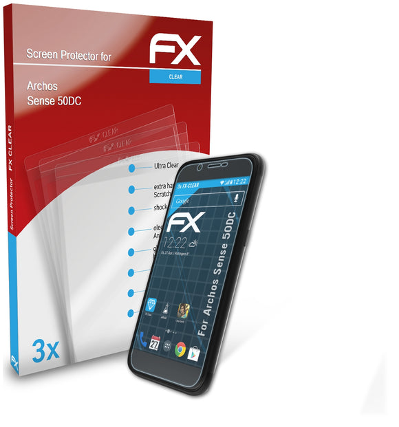 atFoliX FX-Clear Schutzfolie für Archos Sense 50DC