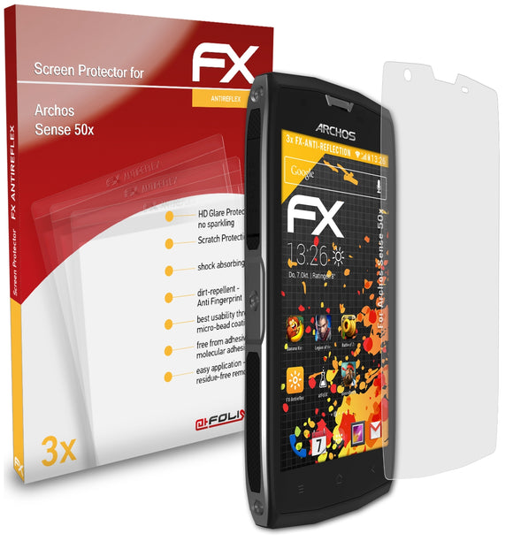 atFoliX FX-Antireflex Displayschutzfolie für Archos Sense 50x