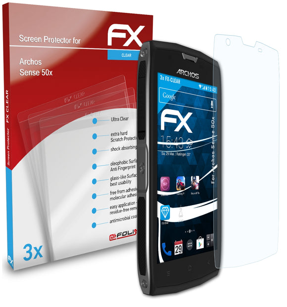 atFoliX FX-Clear Schutzfolie für Archos Sense 50x