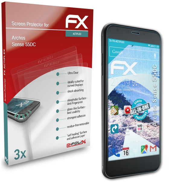 atFoliX FX-ActiFleX Displayschutzfolie für Archos Sense 55DC