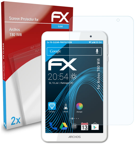 atFoliX FX-Clear Schutzfolie für Archos T80 Wifi