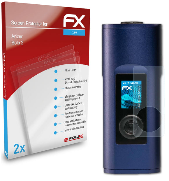 atFoliX FX-Clear Schutzfolie für Arizer Solo 2