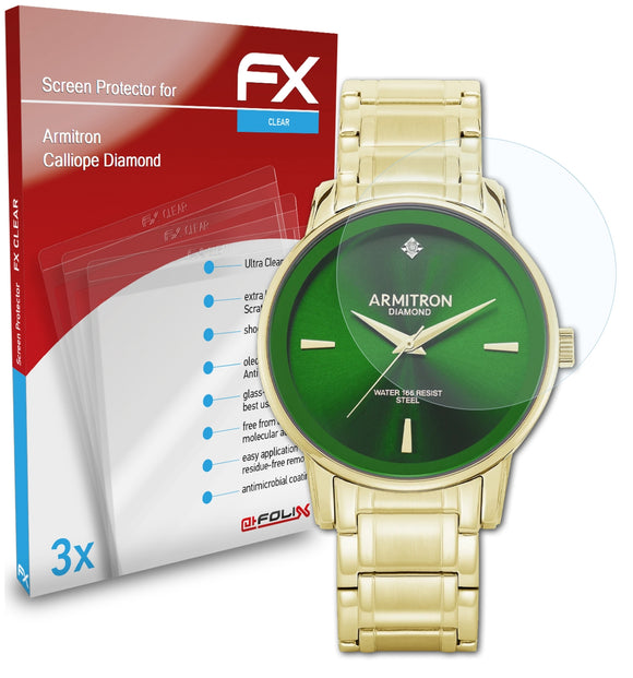 atFoliX FX-Clear Schutzfolie für Armitron Calliope Diamond