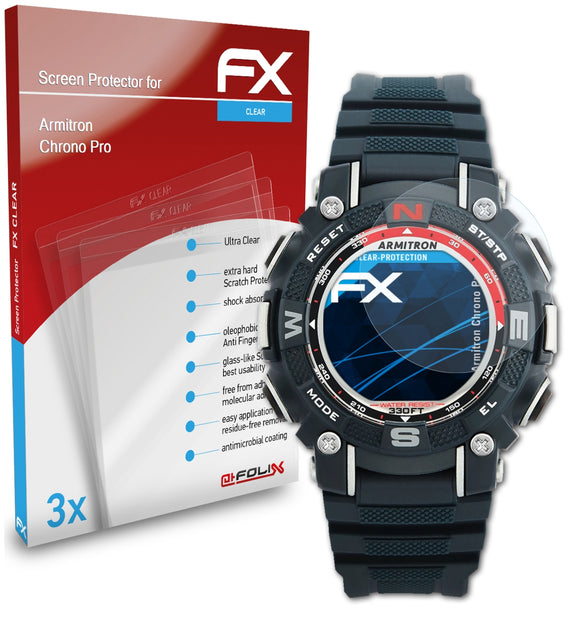 atFoliX FX-Clear Schutzfolie für Armitron Chrono Pro