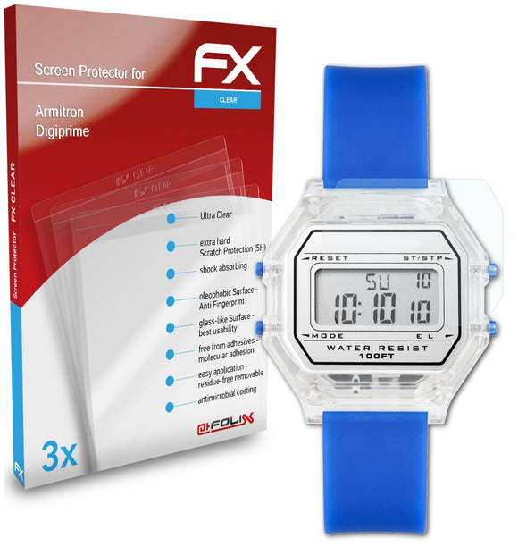 atFoliX FX-Clear Schutzfolie für Armitron Digiprime