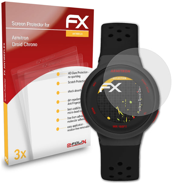 atFoliX FX-Antireflex Displayschutzfolie für Armitron Droid Chrono