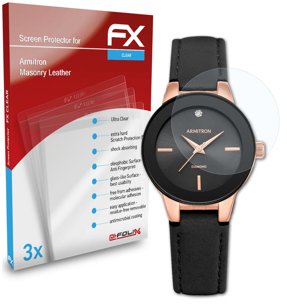 atFoliX FX-Clear Schutzfolie für Armitron Masonry Leather