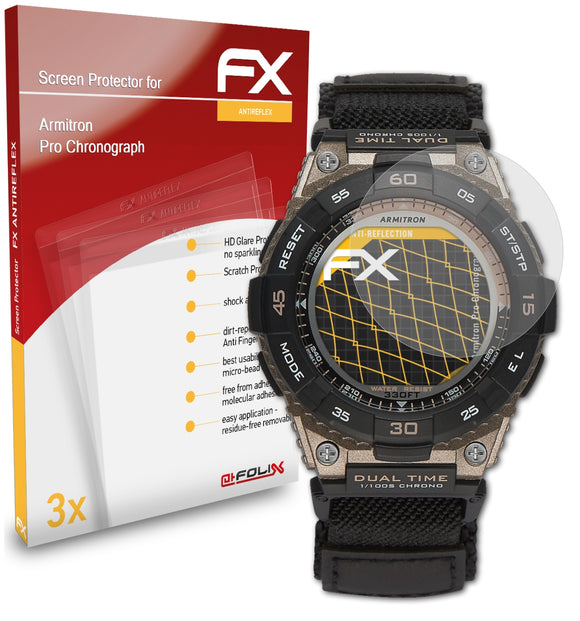 atFoliX FX-Antireflex Displayschutzfolie für Armitron Pro Chronograph