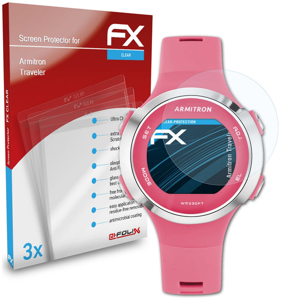atFoliX FX-Clear Schutzfolie für Armitron Traveler