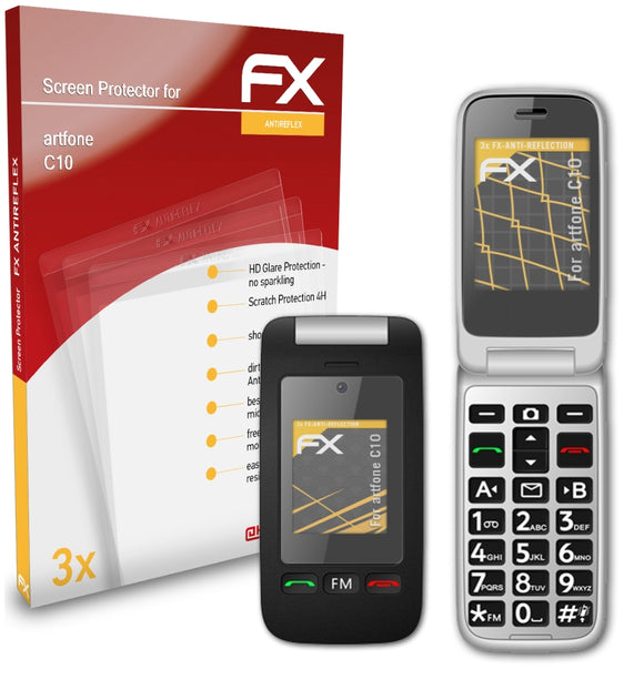 atFoliX FX-Antireflex Displayschutzfolie für artfone C10