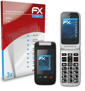 atFoliX FX-Clear Schutzfolie für artfone C10