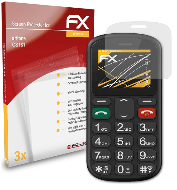 atFoliX FX-Antireflex Displayschutzfolie für artfone CS181