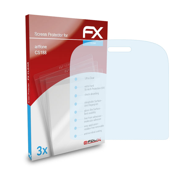 atFoliX FX-Clear Schutzfolie für artfone CS188