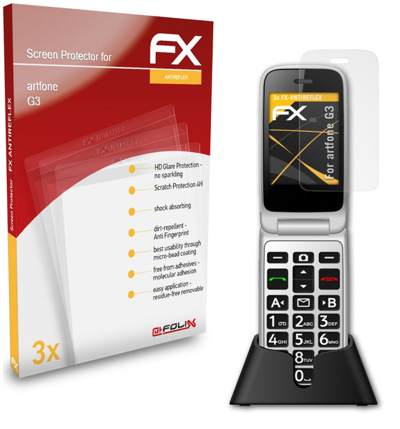 atFoliX FX-Antireflex Displayschutzfolie für artfone G3