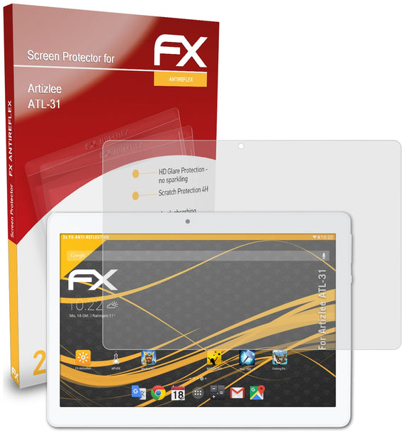 atFoliX FX-Antireflex Displayschutzfolie für Artizlee ATL-31