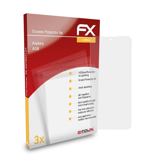 atFoliX FX-Antireflex Displayschutzfolie für Aspera AS8
