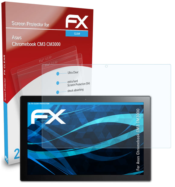 atFoliX FX-Clear Schutzfolie für Asus Chromebook CM3 (CM3000)
