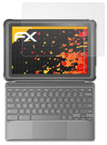 Panzerfolie atFoliX kompatibel mit Asus Chromebook Detachable CZ1 CZ10000, entspiegelnde und stoßdämpfende FX (2X)