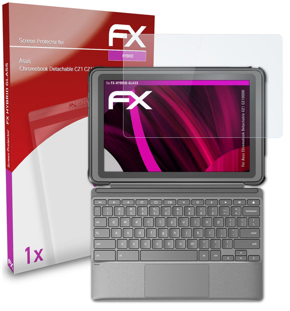 atFoliX FX-Hybrid-Glass Panzerglasfolie für Asus Chromebook Detachable CZ1 (CZ10000)