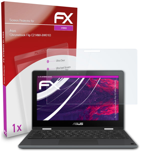 atFoliX FX-Hybrid-Glass Panzerglasfolie für Asus Chromebook Flip (C214MA-BW0163)