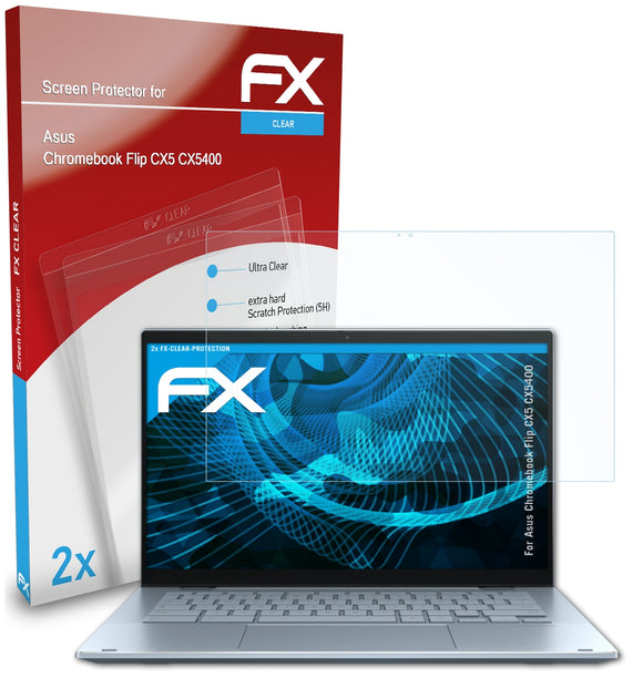 atFoliX FX-Clear Schutzfolie für Asus Chromebook Flip CX5 (CX5400)