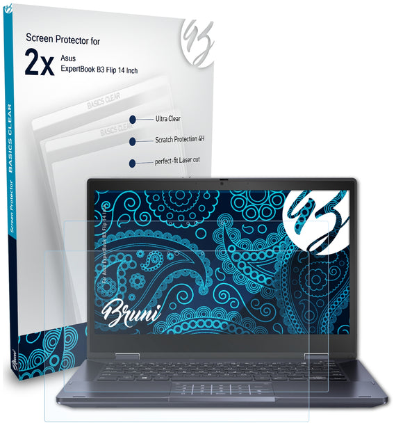 Bruni Basics-Clear Displayschutzfolie für Asus ExpertBook B3 Flip (14 Inch)