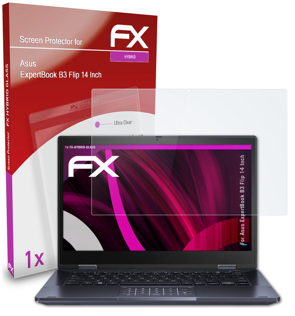 atFoliX FX-Hybrid-Glass Panzerglasfolie für Asus ExpertBook B3 Flip (14 Inch)