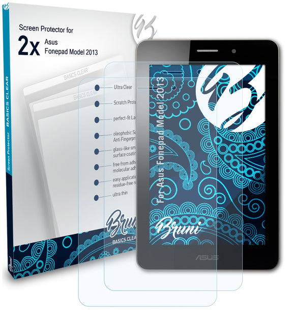 Bruni Basics-Clear Displayschutzfolie für Asus Fonepad (Model 2013)