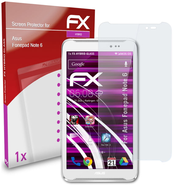 atFoliX FX-Hybrid-Glass Panzerglasfolie für Asus Fonepad Note 6