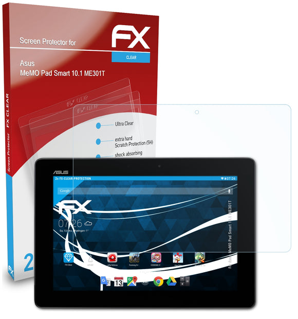 atFoliX FX-Clear Schutzfolie für Asus MeMO Pad Smart 10.1 ME301T