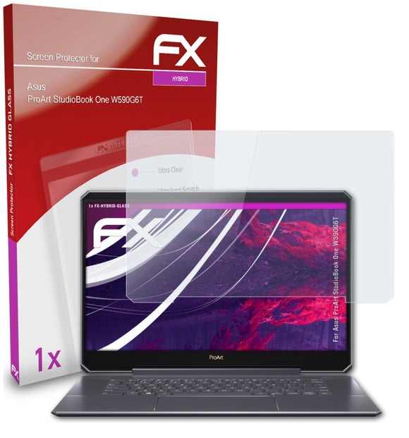 atFoliX FX-Hybrid-Glass Panzerglasfolie für Asus ProArt StudioBook One (W590G6T)