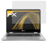 Panzerfolie atFoliX kompatibel mit Asus VivoBook Flip 14 TP401, entspiegelnde und stoßdämpfende FX (2X)