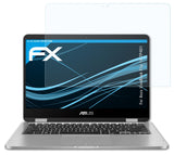 Schutzfolie atFoliX kompatibel mit Asus VivoBook Flip 14 TP401, ultraklare FX (2X)