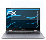 atFoliX Schutzfolie kompatibel mit Asus VivoBook Flip 15 TP510UF, ultraklare FX Folie (2X)
