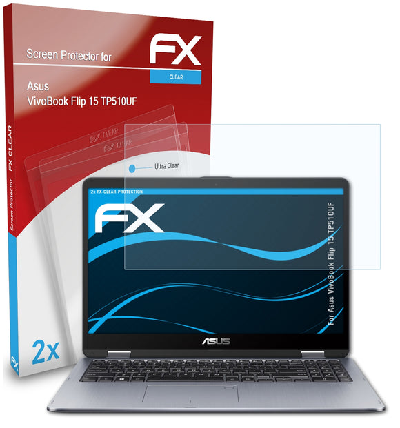 atFoliX FX-Clear Schutzfolie für Asus VivoBook Flip 15 (TP510UF)