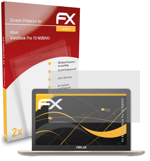 atFoliX FX-Antireflex Displayschutzfolie für Asus VivoBook Pro 15 (N580VD)