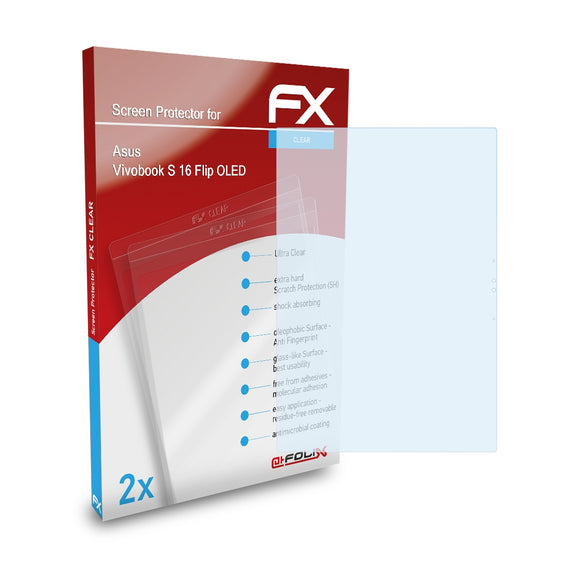 atFoliX FX-Clear Schutzfolie für Asus Vivobook S 16 Flip OLED