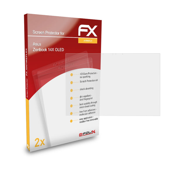 atFoliX FX-Antireflex Displayschutzfolie für Asus Zenbook 14X OLED