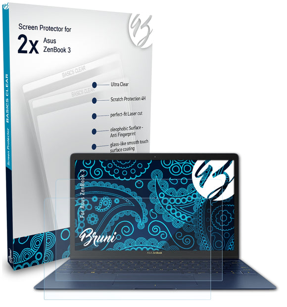 Bruni Basics-Clear Displayschutzfolie für Asus ZenBook 3