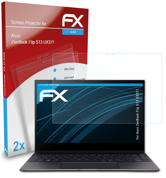 atFoliX FX-Clear Schutzfolie für Asus ZenBook Flip S13 (UX371)