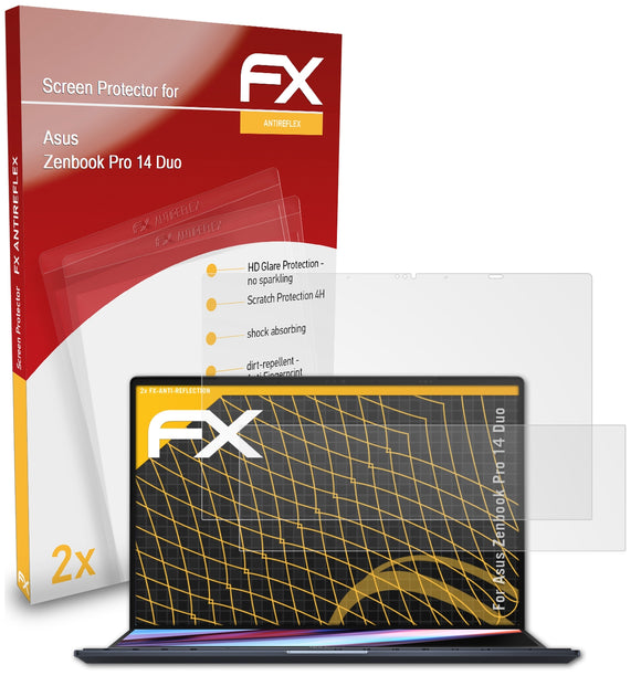 atFoliX FX-Antireflex Displayschutzfolie für Asus Zenbook Pro 14 Duo
