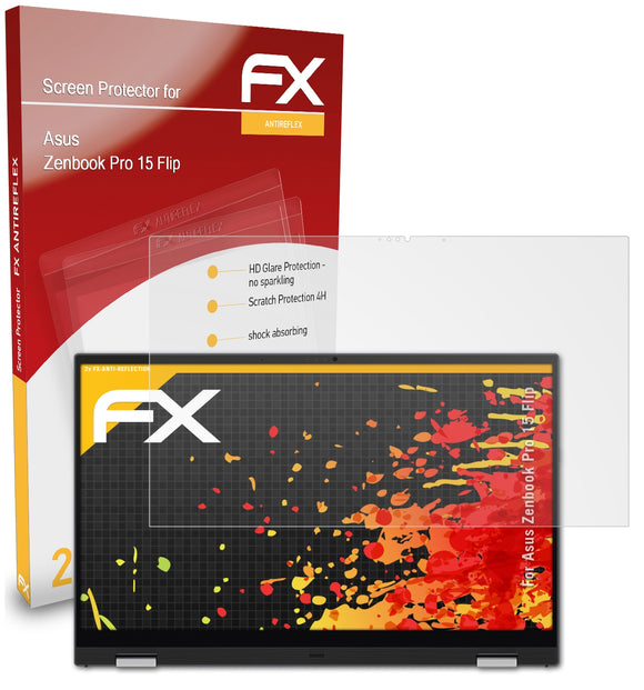 atFoliX FX-Antireflex Displayschutzfolie für Asus Zenbook Pro 15 Flip