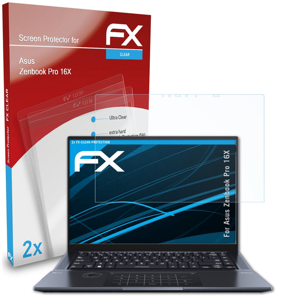 atFoliX FX-Clear Schutzfolie für Asus Zenbook Pro 16X