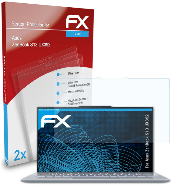 atFoliX FX-Clear Schutzfolie für Asus ZenBook S13 (UX392)