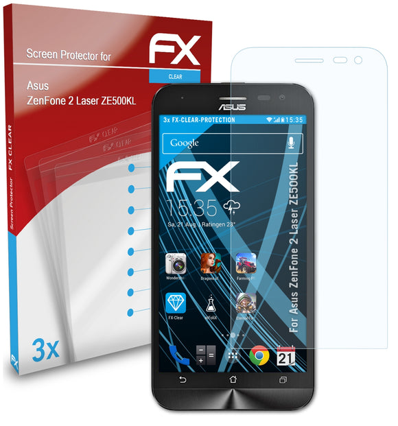 atFoliX FX-Clear Schutzfolie für Asus ZenFone 2 Laser (ZE500KL)