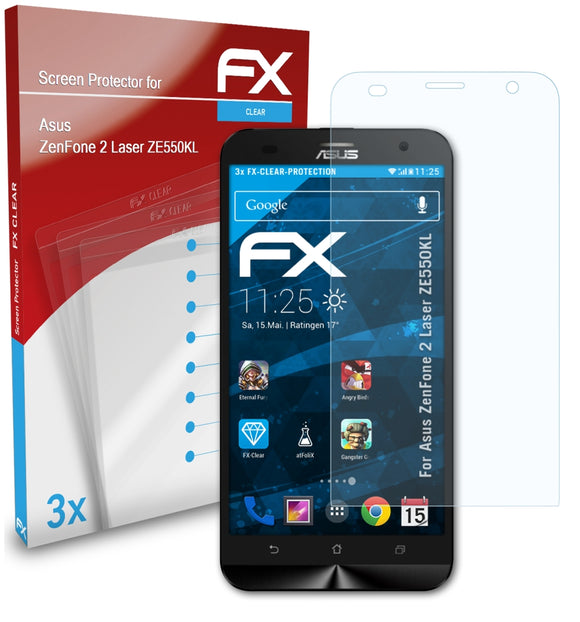 atFoliX FX-Clear Schutzfolie für Asus ZenFone 2 Laser (ZE550KL)