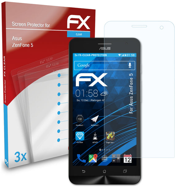 atFoliX FX-Clear Schutzfolie für Asus ZenFone 5