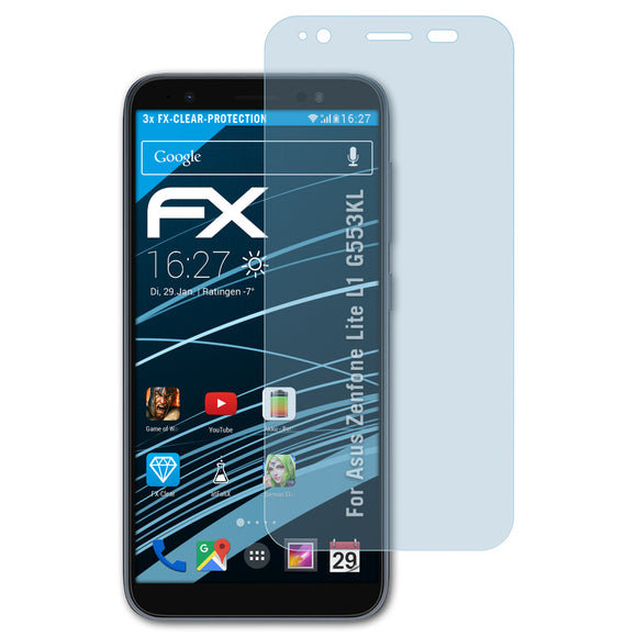 atFoliX FX-Clear Schutzfolie für Asus Zenfone Lite L1 (G553KL)