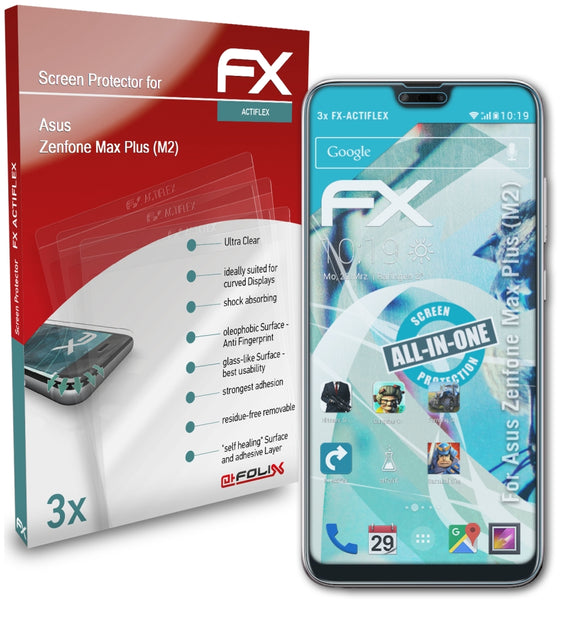 atFoliX FX-ActiFleX Displayschutzfolie für Asus Zenfone Max Plus (M2)